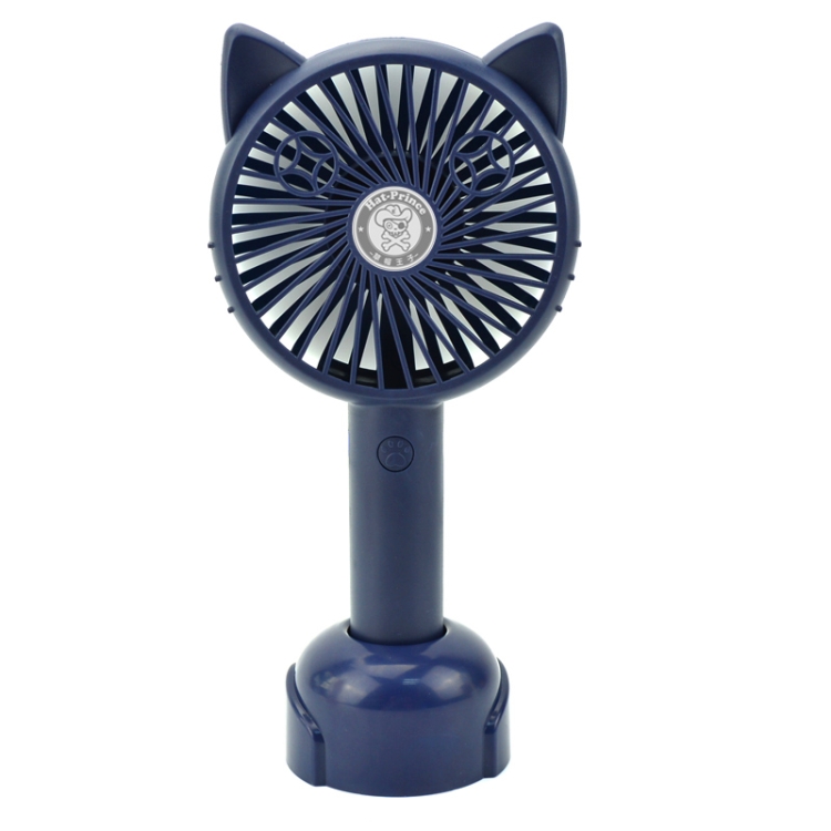 

ENKAY Hat-Prince 2500 mAh Large Battery Capacity Rechargeable Handheld Desktop Mini Portable Fan Cute Cat (Dark Blue)