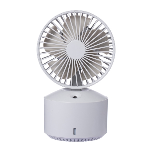 

QW-F10 Mini USB Charging Mute Desktop Spray Humidifying Electric Fan, with 5 Speed Control (Grey)