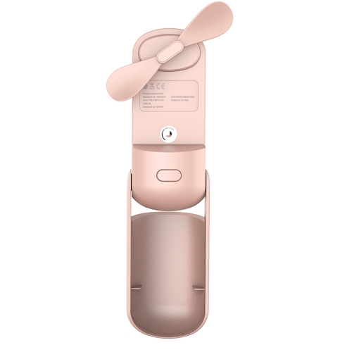 

QW-F11 Mini Foldable Handheld Desktop Spray Humidifying Electric Fan, with 3 Speed Control (Pink)