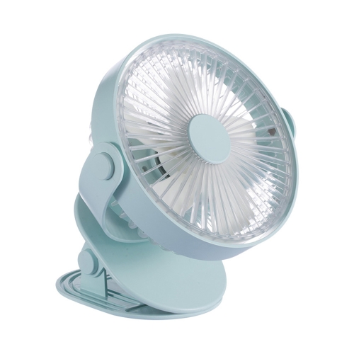 

QW-F12 USB Charging Large Clip Mute Desktop Electric Fan, with 5 Speed Control (Blue)