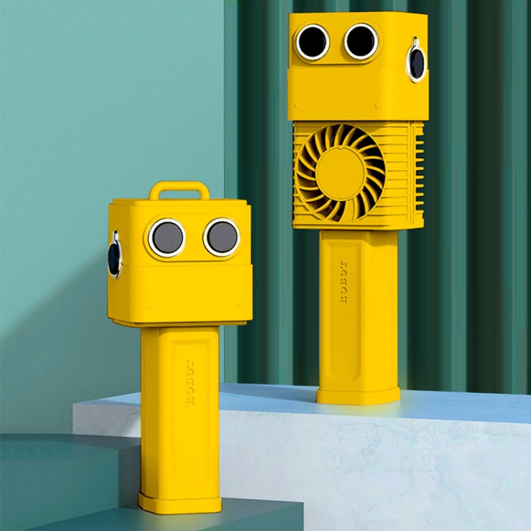 

R-JUST Portable Handheld Robot Electric Fan (Yellow)