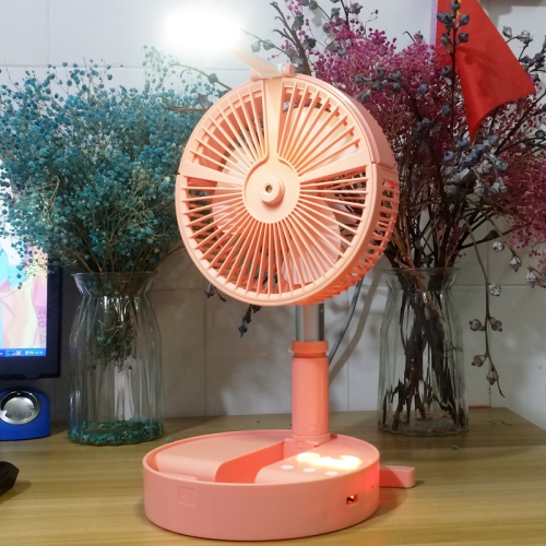 

Humidifying and Moisturizing Spray Fan USB Charging Desktop Portable Folding Fan (Pink)