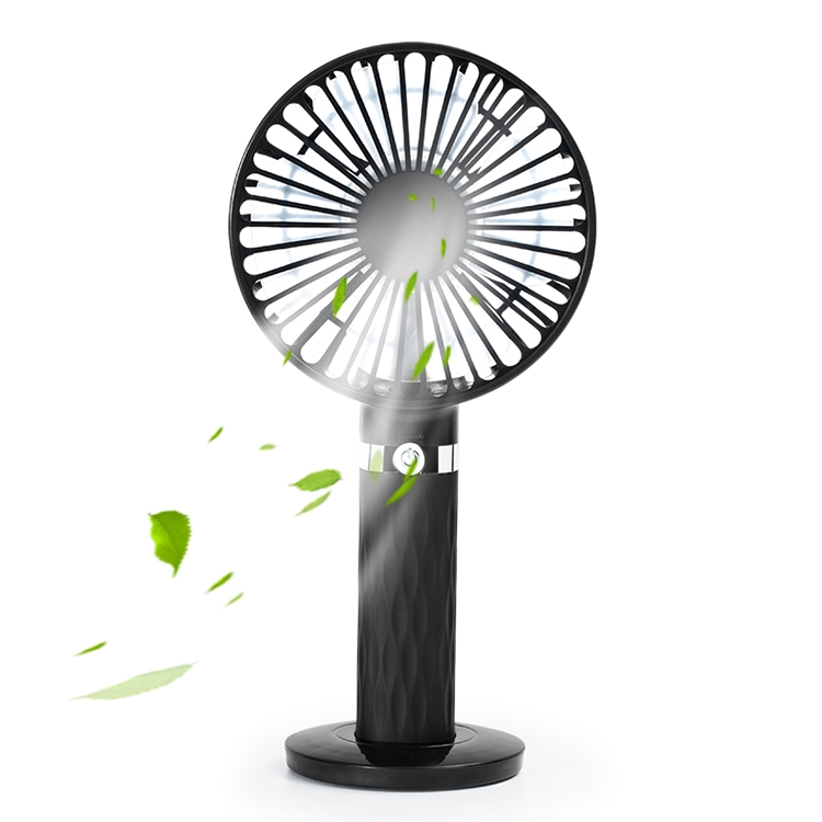 

S8 Portable Mute Handheld Desktop Electric Fan, with 3 Speed Control (Black)