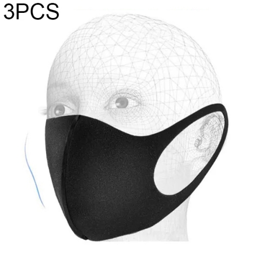 

3 PCS Dust-proof Breathable Wind-proof Fog-proof Disposable Mask(Black)