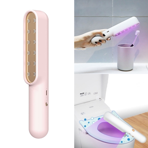 

Portable Handheld Sterilizer 12 UV LED Germicidal Lamp Ultraviolet Sterilization Disinfection Lamp(Pink)