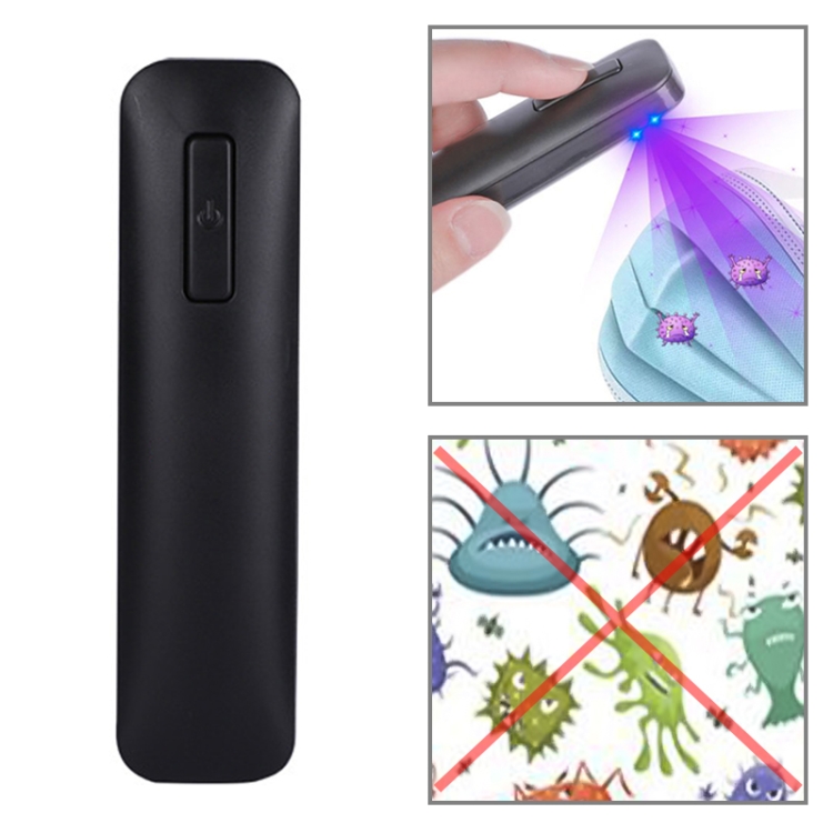 

Solid Color UVC Handheld Portable Ultraviolet Disinfection Lamp (Black)