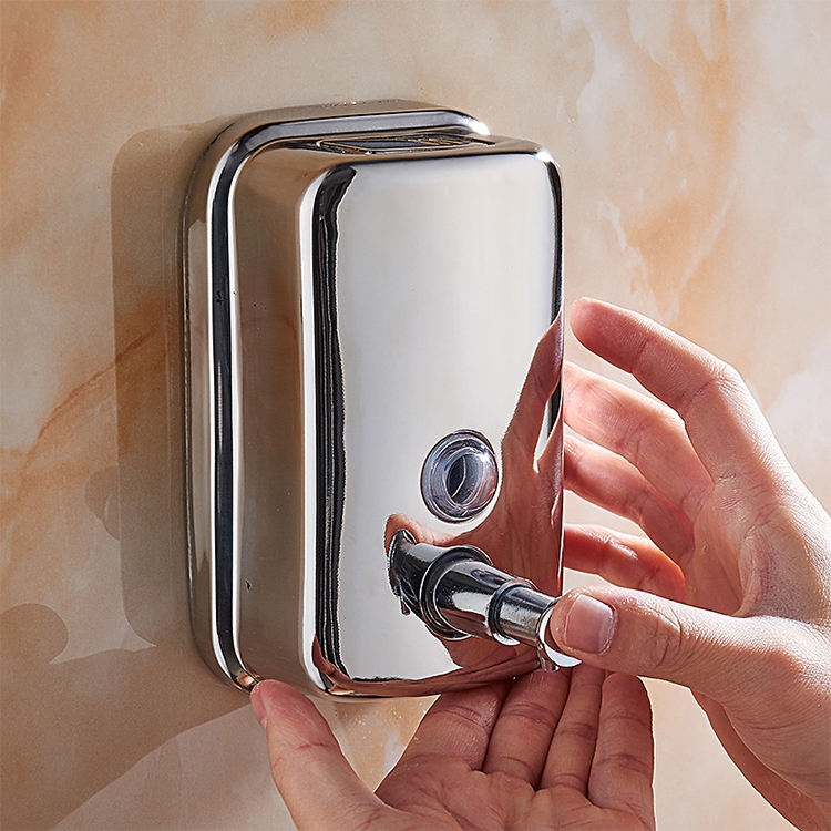

1000ml Punch-free Wall-mounted Press-type 304 Stainless Steel Soap Box Hotel Soap Dispenser