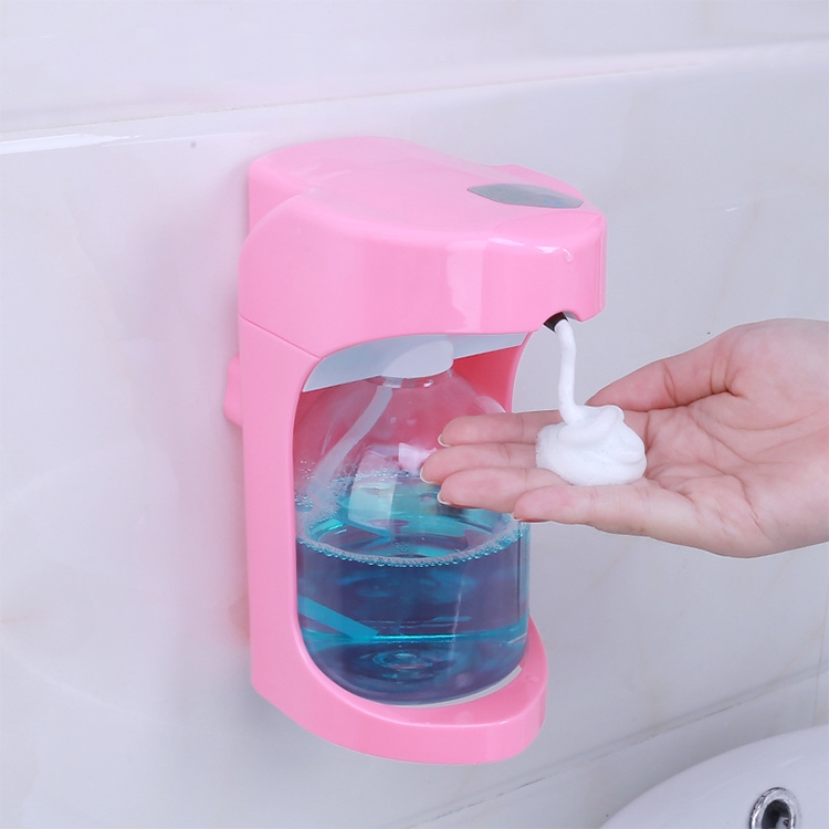 

OH-Bubble Wall-mounted Desktop Dual-use Plastic Automatic Induction Foam Soap Dispenser (Pink)