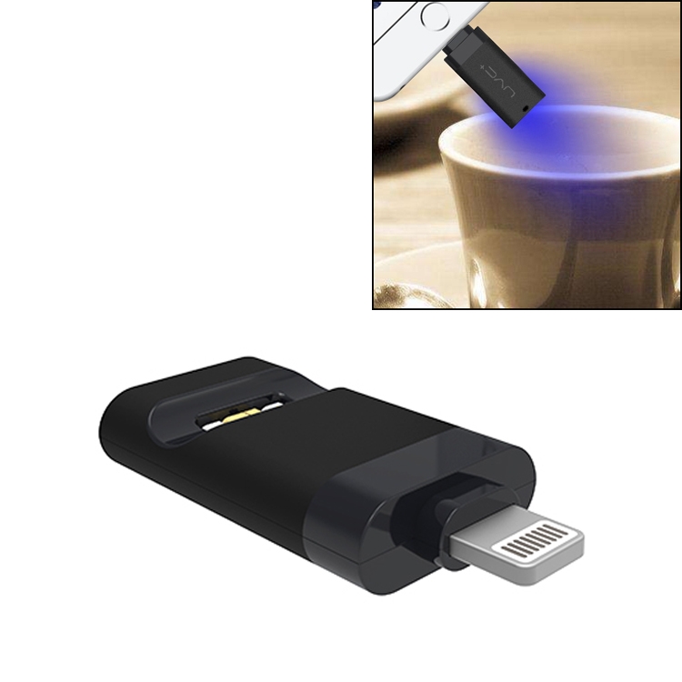 

8 Pin Ultra Portable Germicidal Lights Smartphone UV Sanitizer (Black)