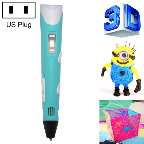 

Hand-held 3D Printing Pen, US Plug(Blue)