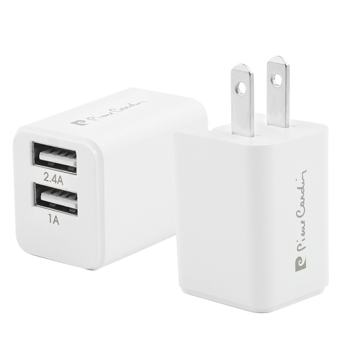 

Pierre Cardin PCQ-E08 Portable Dual USB Charger Travel Adapter, US Plug