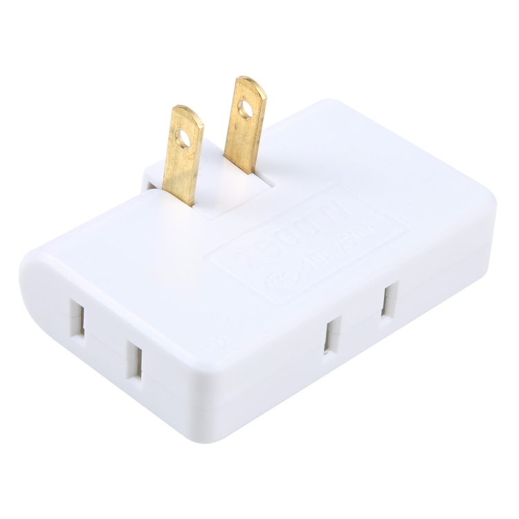 

1 to 3 15A 180 Degrees Rotation Extension Multi Plug Mini Slim Wireless Outlet Socket, US Plug, AC 110-220V(White)
