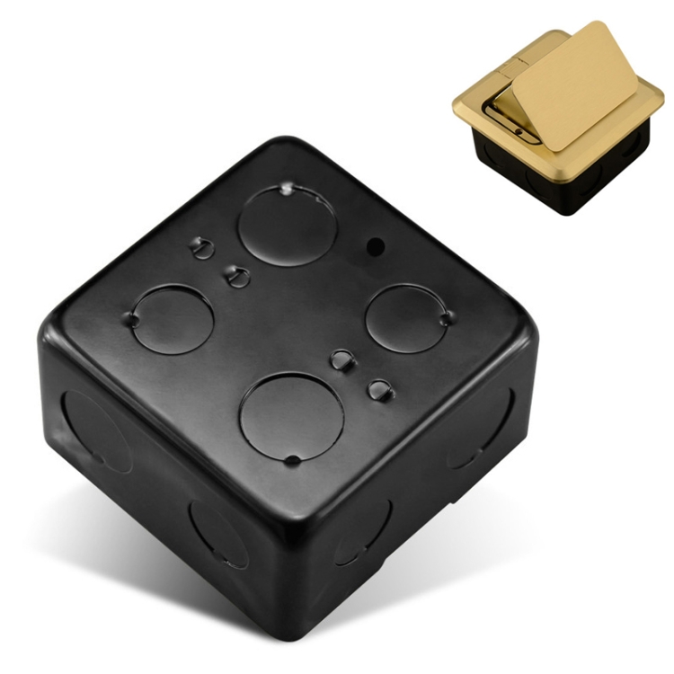 

86mm Floor Plug Bottom Box Waterproof Five-hole Thickened Floor Pop-up Household Cassette Cable Box with Floor (Black)