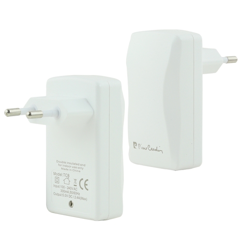 

Pierre Cardin PCQ-E09 Portable Dual USB Charger Travel Adapter, EU Plug