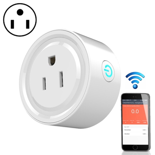 

10A Smart WiFi Mini Plug APP Remote Control Timing Check Power Usage Smart Socket Works with Alexa & Google Home, AC 110V, US Plug