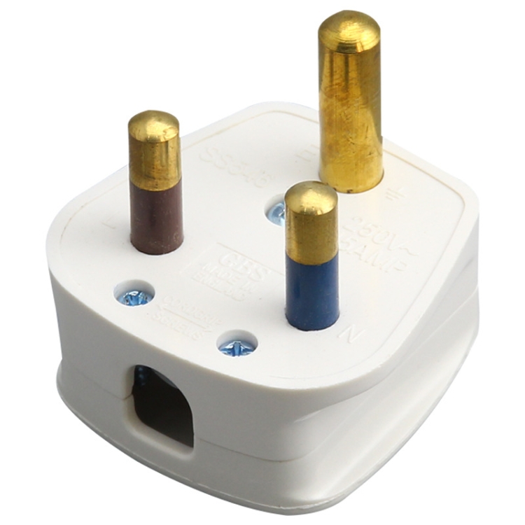 

Three Pin Cylinder 15A Power Plug, UK Plug