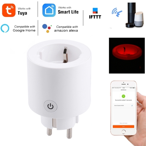 

JH-G01E 10A 2.4GHz WiFi Control Smart Home Power Socket Works with Alexa & Google Home, AC 100-240V, EU Plug (White)