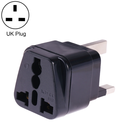 

Portable Universal Socket to UK Plug Power Adapter Travel Charger with Fuse(Black)
