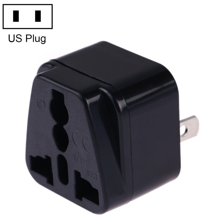 

Portable Universal Socket to US Plug Power Adapter Travel Charger (Black)
