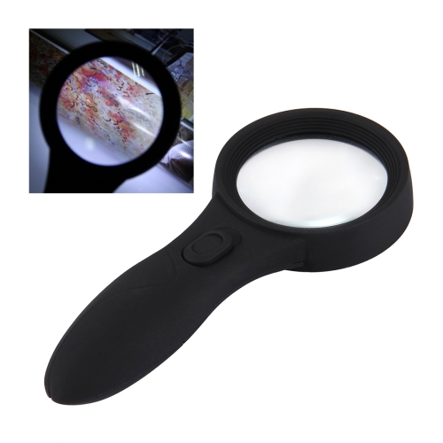 

600559 4X Visual Magnifier with LED Light for Tablet & Mobile Phone Repair / Aid / Seniors, with Currency Detecting Function(Black)