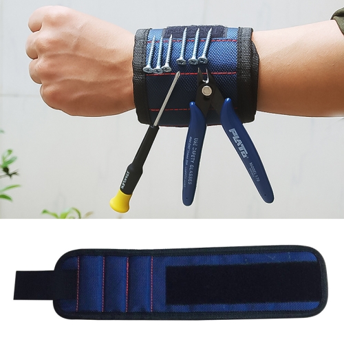 

1680D Oxford Cloth Pocket Magnetic Wristband Storage Pockets Tool(Blue)