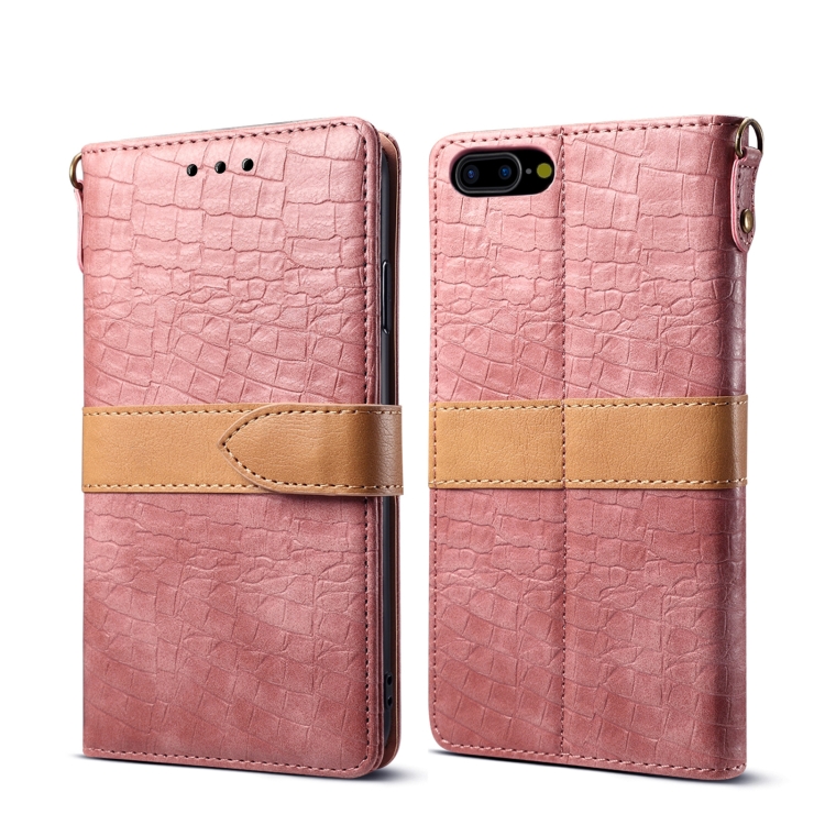 

Leather Protective Case For iPhone 8 Plus & 7 Plus(Pink)