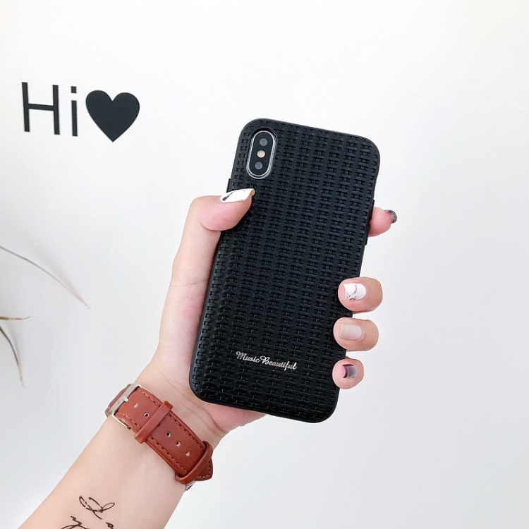 

Leather Protective Case For iPhone XR(Black)