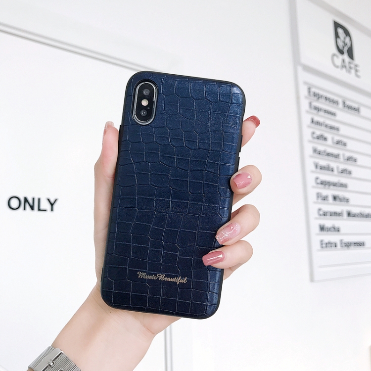 

Leather Protective Case For iPhone 8 Plus & 7 Plus(Blue)