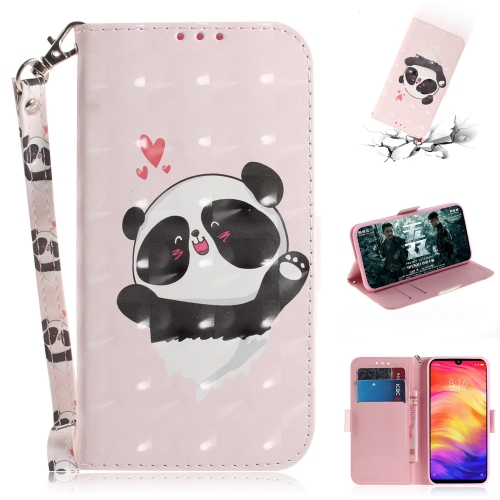 

3D Coloured Drawing Horizontal Flip Leather Case with Holder & Card Slots & Wallet For Huawei P30 Lite(Love Panda)