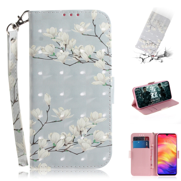 

3D Coloured Drawing Horizontal Flip Leather Case with Holder & Card Slots & Wallet For Huawei Mate 20 X(Magnolia)