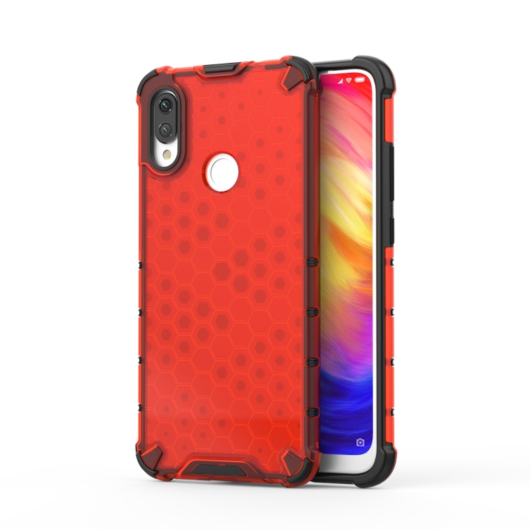 

Shockproof Honeycomb PC +TPU protective For Redmi Note 7(Red)