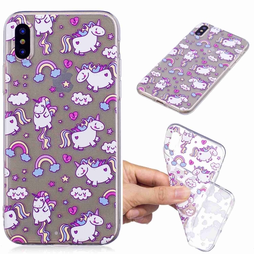 

Painted TPU Protective Case For iPhone X & XS(Bobi Horse Pattern)