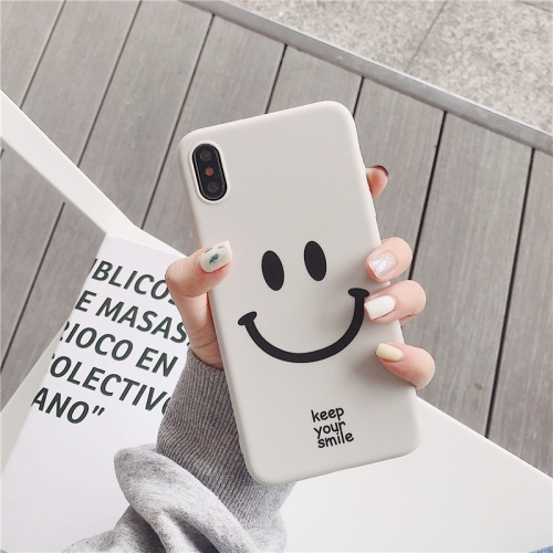 

Cute Cartoon Smiley Face TPU Protective Case For iPhone 6 & 6s(White color)