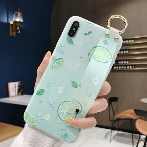 

Lemon Pattern Wrist Strap TPU Case For iPhone X & XS(Lemon Pattern model C)