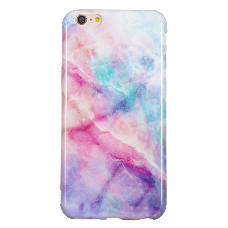 

TPU Protective Case For iPhone 6 Plus & 6s Plus(Pink Green Marble)