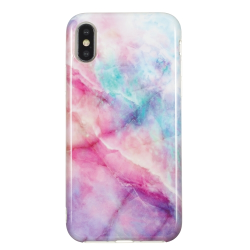 

TPU Protective Case For iPhone X & XS(Pink Green Marble)