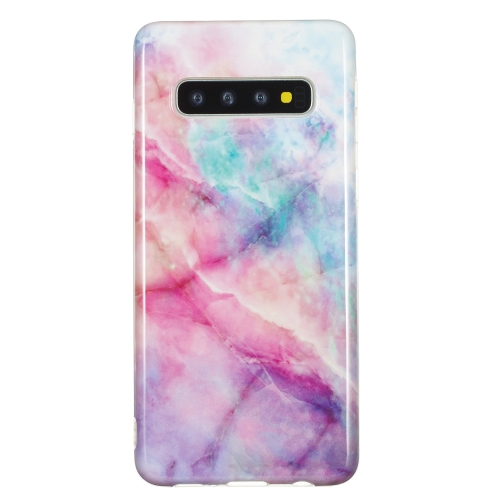 

TPU Protective Case For Galaxy S10(Pink Green Marble)