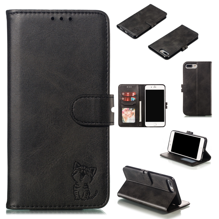 

Leather Protective Case For iPhone 8 Plus & 7 Plus(Black)