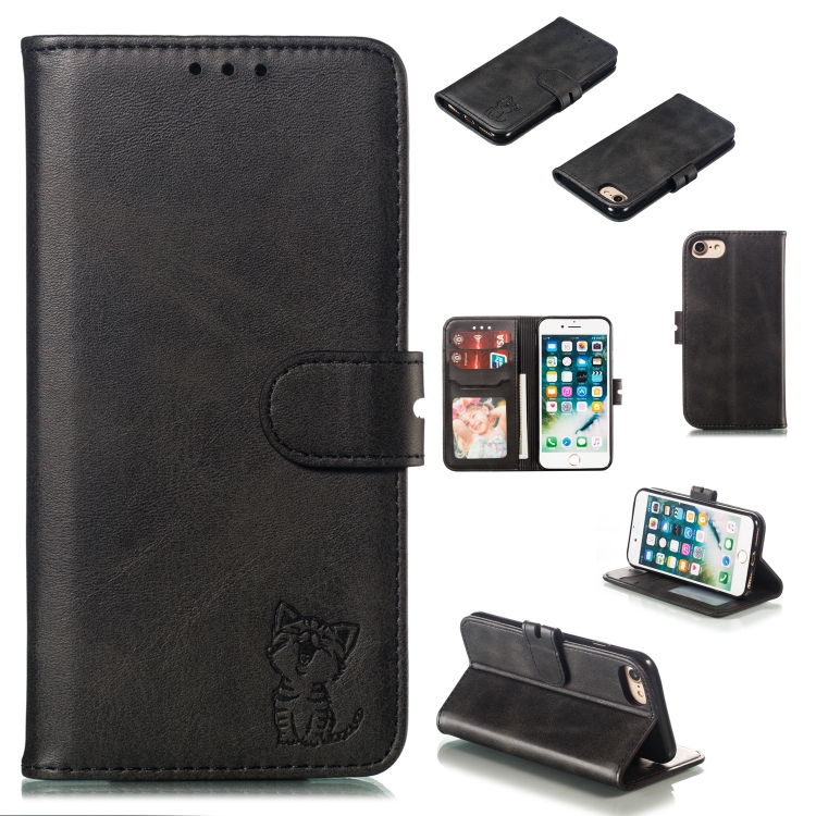 

Leather Protective Case For iPhone SE 2020 & 8 & 7(Black)