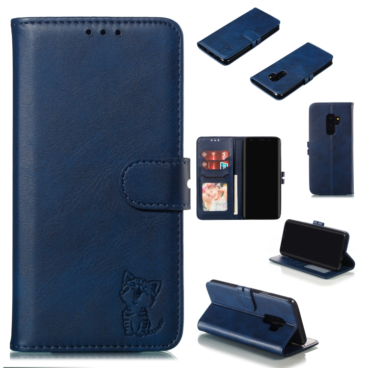 

Leather Protective Case For Galaxy S9 Plus(Blue)