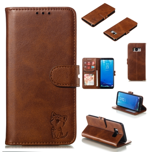 

Leather Protective Case For Galaxy S8(Brown)