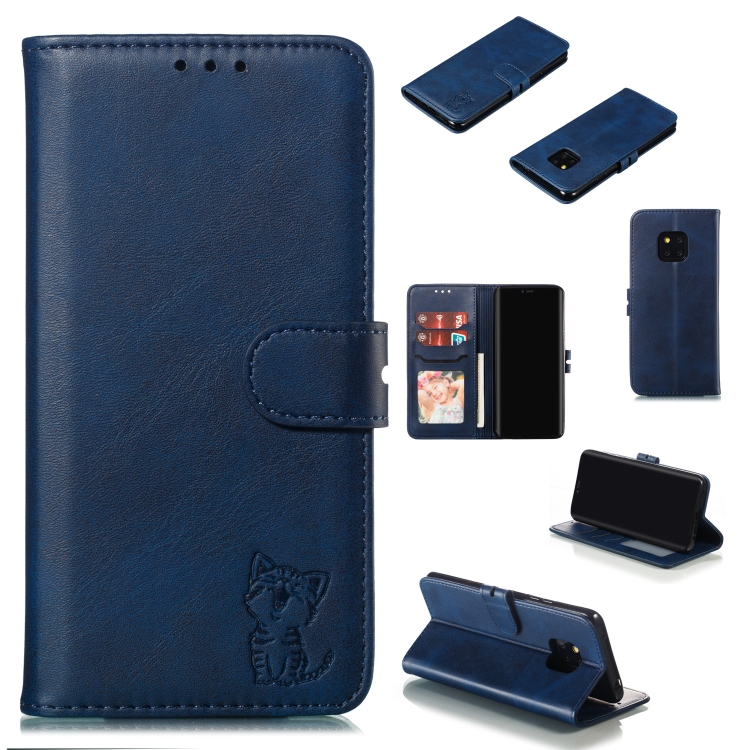 

Leather Protective Case For Huawei Mate 20 Pro(Blue)