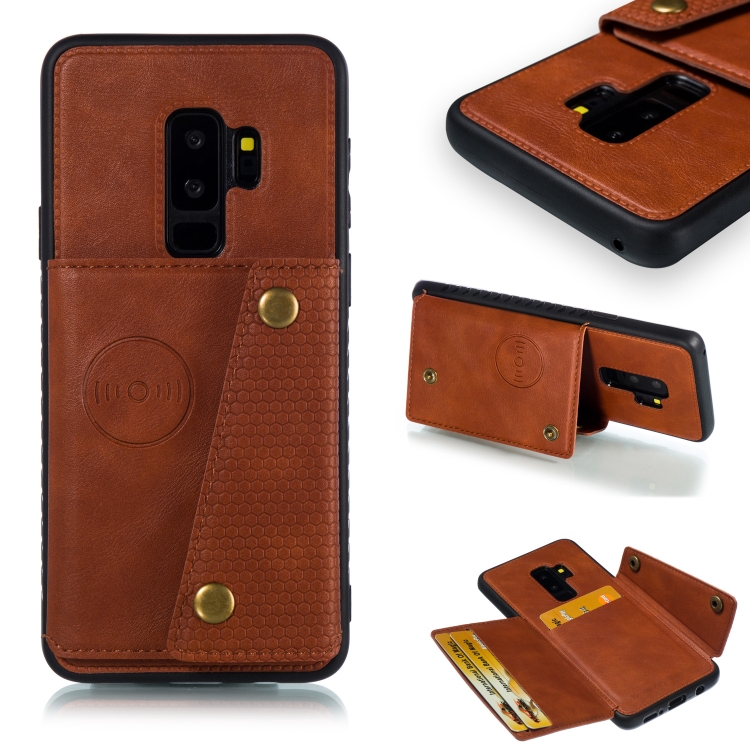

Leather Protective Case For Galaxy S9 Plus(Brown)