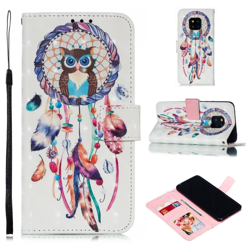 

Leather Protective Case For Huawei Mate 20 Pro(White Windbell)