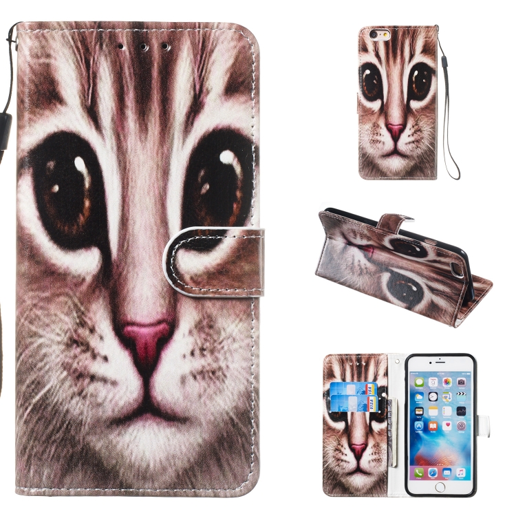

Leather Protective Case For iPhone 6 & 6s(Coffee Cat)