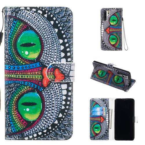

Leather Protective Case For Huawei P30 Pro(Green Eyes)