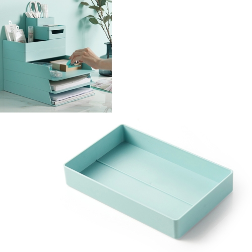 

Desktop Removable Assembled Small File Storage Box(Blue Green)