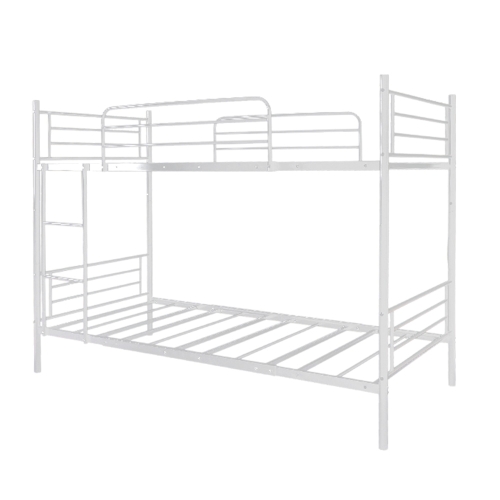 Steel Anti Seismic Detachable Bunk Bed, White Detachable Bunk Beds