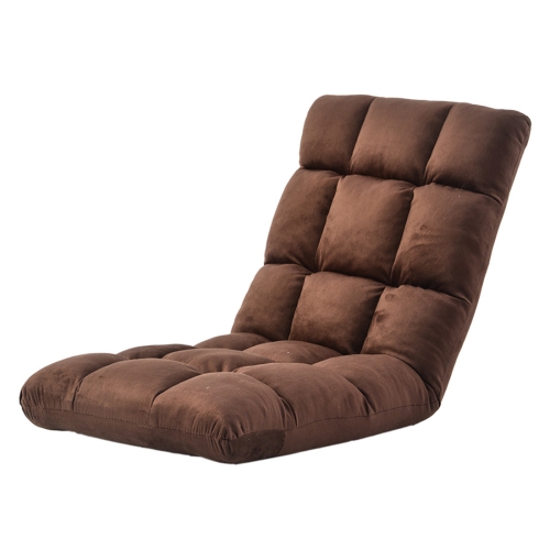 

[JPN Warehouse] Lazy Sofa Chairs Tatami Compact Floor Chairs Flannel Seat, Size: 99 x 42 x 55cm (Brown)