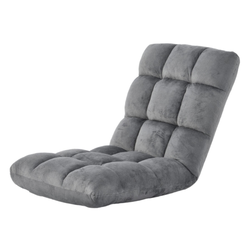 

[JPN Warehouse] Lazy Sofa Chairs Tatami Compact Floor Chairs Flannel Seat, Size: 99 x 42 x 55cm (Grey)